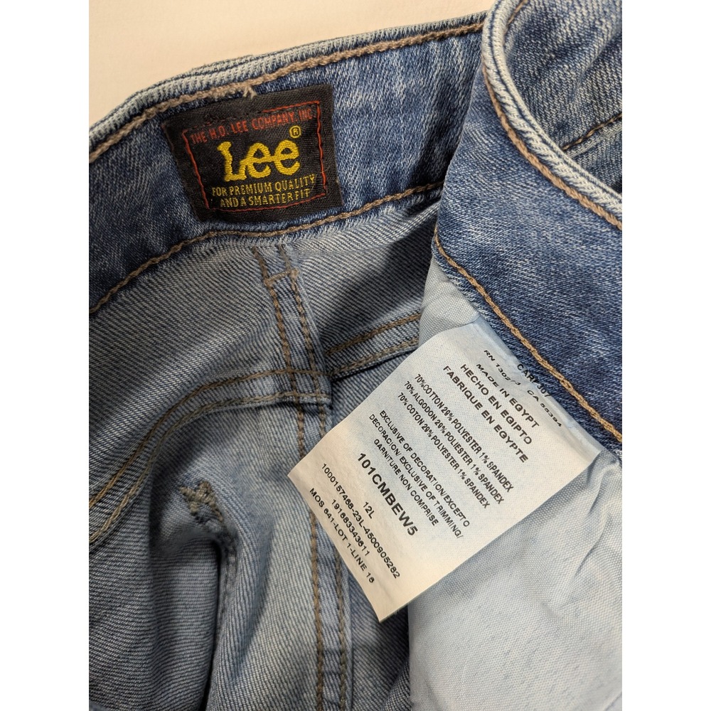 NWT Lee Jeans Womens Med Wash 12 Long Bootcut Mid Rise Stretch Classic Y2k Flare - Picture 6 of 9